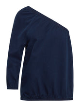 Load image into Gallery viewer, BLUSE | One-Shoulder Bluse aus Denim
