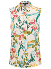 Load image into Gallery viewer, BLUSE | Ärmellose Bluse mit Blumenmuster
