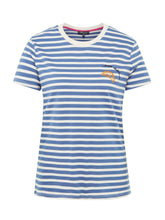 Load image into Gallery viewer, T-SHIRT | Gestreiftes T-Shirt mit Stickerei
