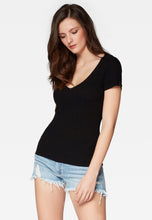 Load image into Gallery viewer, SHIRT | Strickoberteil in Schwarz
