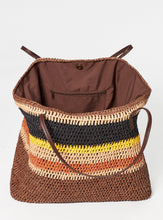 Load image into Gallery viewer, TASCHE | Gestreifte Strohtasche
