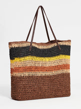 Load image into Gallery viewer, TASCHE | Gestreifte Strohtasche
