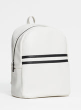 Load image into Gallery viewer, RUCKSACK | Weißer Rucksack mit Blockstreifen
