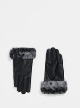 Load image into Gallery viewer, HANDSCHUHE | Handschuhe aus Lederimitat mit Fellrand
